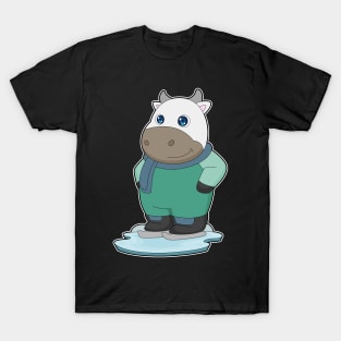 Cow Ice skating Ice skates T-Shirt